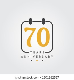 70 Years anniversary design template. Vector illustration eps 10