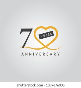 70 Years anniversary design template