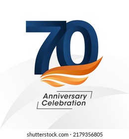 70 years anniversary design template. vector template illustration