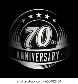 70 years anniversary design template. Vector and illustration. 70th logo.