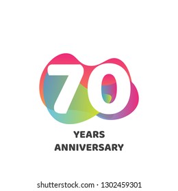 70 Years anniversary design. Vector illustration eps 10