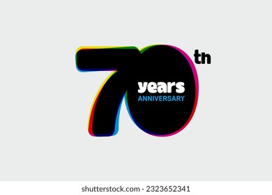 plantilla de logotipo de 70 años
