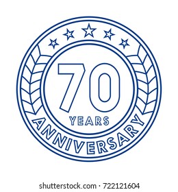 70 years anniversary logo template. 