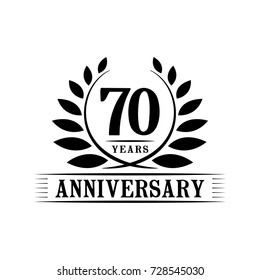 70 Years Anniversary Logo Template. 