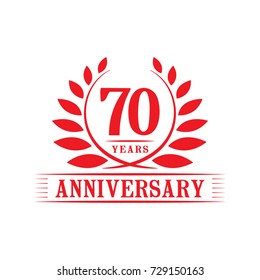 70 years anniversary logo template. 