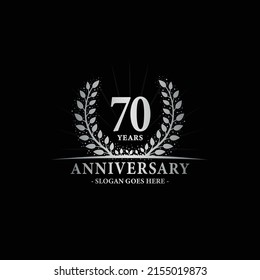 Logo de 70 años. Vector e ilustración.