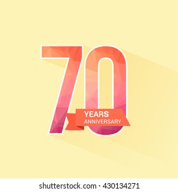 70 Years Anniversary with Low Poly Design