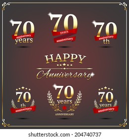 70 years anniversary signs collection