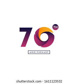 70 Years Anniversary Template Design. Vector Eps 10