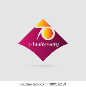 70 years anniversary Template logo
