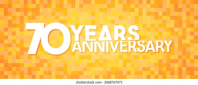 70 years anniversary vector logo, icon. Template design element, symbol with number for 70th anniversary card