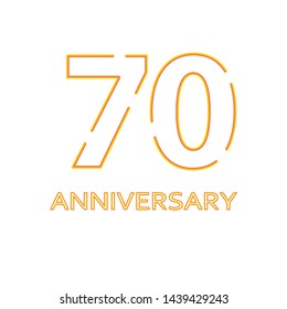 70 years anniversary vector, style  for celebration, logo template