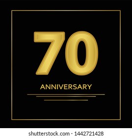 70 years anniversary vector, style  for celebration, logo template