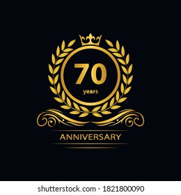70 years anniversary vector, style  for celebration, logo template