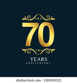 70 Years Anniversary Vector Template Design Illustration.