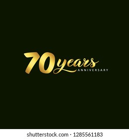 70 Years Anniversary Vector Template Design Illustration.