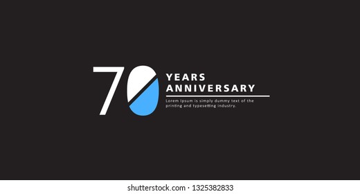 70 Years Anniversary Vector Template Design Illustration.