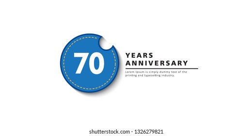 70 Years Anniversary Vector Template Design Illustration.