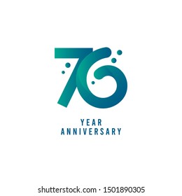 70 Years Anniversary Vector Template Design Illustration