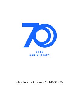 70 Years Anniversary Vector Template Design Illustration