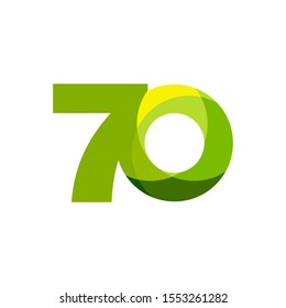 70 Years Anniversary Vector Template Design Illustration