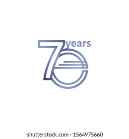 70 Years Anniversary Vector Template Design Illustration