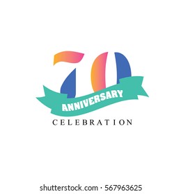 70 years anniversary.vector illustration.eps10.