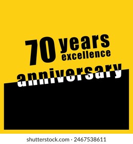 70 years annivesary celebration template design illustration