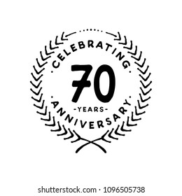 70 years design template. 70th vector and illustration.