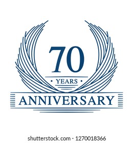 70 years design template. 70th anniversary. Vector and illustration.
