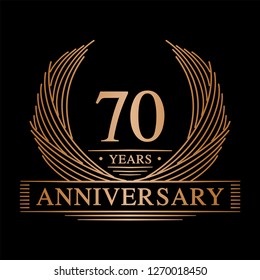 70 years design template. 70th anniversary. Vector and illustration.