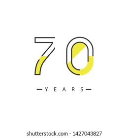 70 Years design template illustration