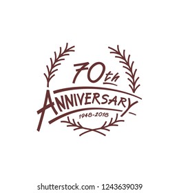 70 years design template. Vector and illustration. 70 years logo.