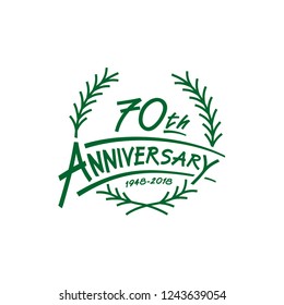 70 years design template. Vector and illustration. 70 years logo.
