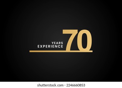 70 years experience or Best 70 years experienced vector illustration. Logos 70 years experience. Suitable for marketing logos related to 70 years of experience in the business or industry.