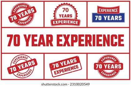 70 Years Experience Rubber Stamp Set