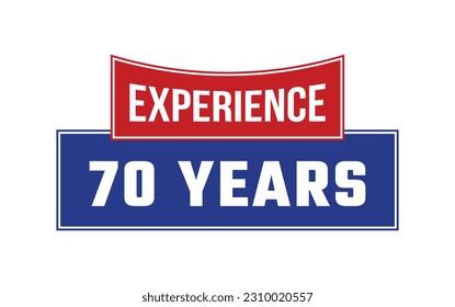 70 Years Experience Seal Vector