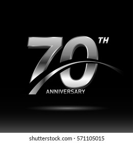 70 years silver anniversary logo celebration