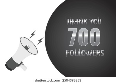 700  followers celebration. Thank you 700 followers congratulation template banner. banner for social 700 friends and followers. celebrate subscribers and followers.
