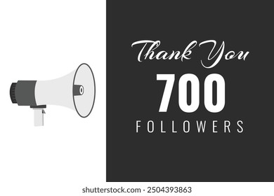 700  followers celebration. Thank you 700 followers congratulation template banner. banner for social 700 friends and followers. celebrate subscribers and followers.
