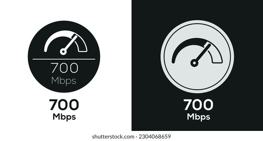 (700 Mbps) Megabits per second Icon, Vector sign.