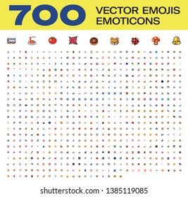 700 Vector All Emojis, Emoticons