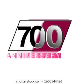 700 Year Anniversary Vector Template Design Illustration