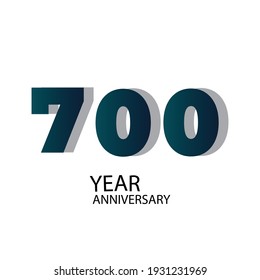 700 Jahre alte Vektor Template Design Illustration Blau Eleganter weißer Hintergrund