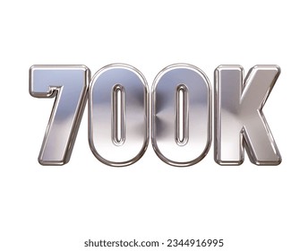 700K 3d rendering text effect transparent vector