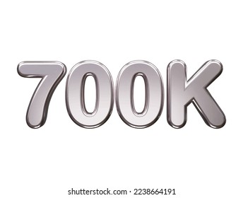 700k follower text effect vector illustration