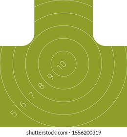 70cm chest shaped target for shooting practice on a firing range.