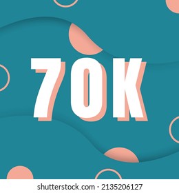 70k followers of social media background design