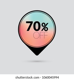 70%off pink sticker