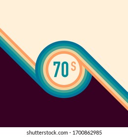 70s, 1970 abstract vector stock retro lines background. Vector illustration.